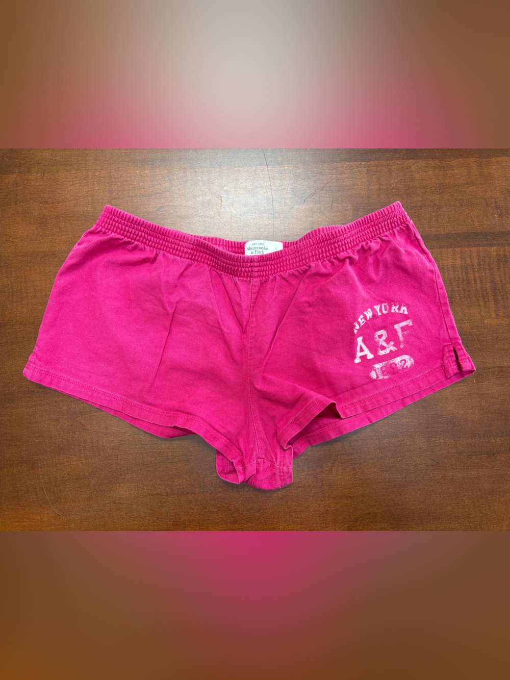 Abercrombie & Fitch Bright Pink Athletic Shorts ladies large